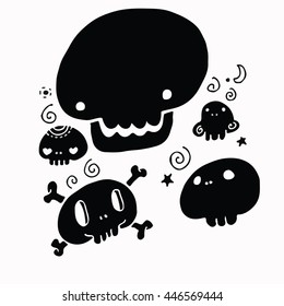 Character design vector skulls