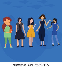 Character design for woman day special character vector design