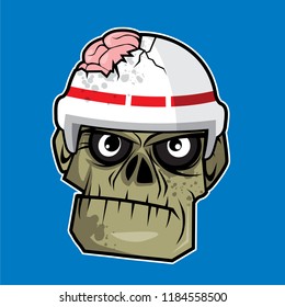 Character design Zombie head with various variations
