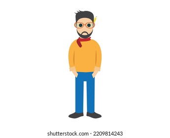 Character of designer  style cartoon vector Character Model