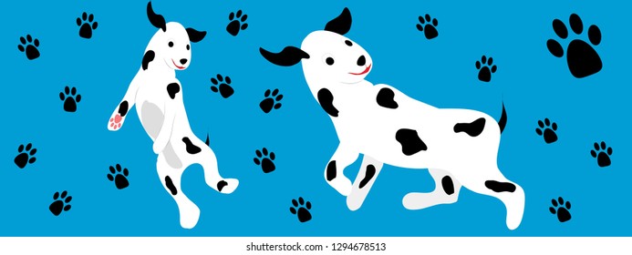 Character dog dalmatian