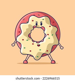 Character donuts chibi illustration design