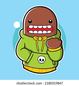 Character doodle art cute monster
