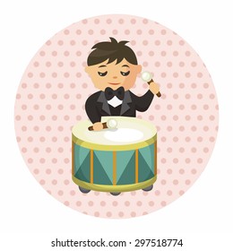 character drummer musician theme elements