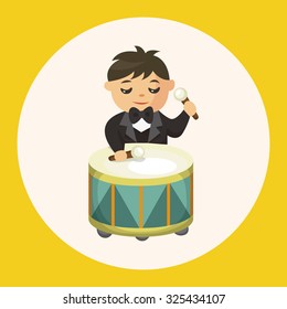 character drummer musician theme elements