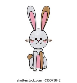 character easter rabbit happy celebration