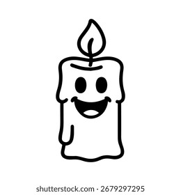 Charakter Emotion Kerze Freude Vektor auf weißem Hintergrund Vektor Symbol Charakter mit Emotion