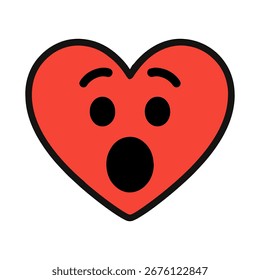 Vector sorpresa del corazón de la emoción del carácter en el fondo blanco
Personaje de icono de Vector con emoción