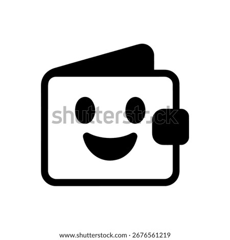 character emotion wallet joy vector on white background
Vector icon character with emotion