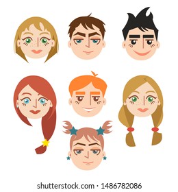 character emotions vector set. emoticon vector set. character emotions picture icons. vector isolated character face for app. vector isolated character face for website