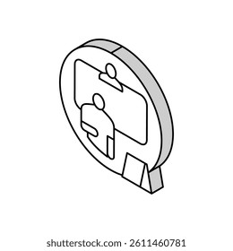 character evidence crime isometric icon vector. character evidence crime sign. isolated symbol illustration