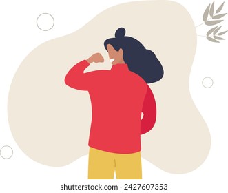 Character experiencing stress and anger.Negative emotions concept.