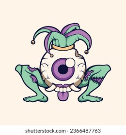 character eye clown vector art