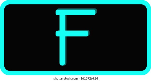 character "F" vector ,illustration work, logo type