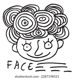 character face design in flat design style