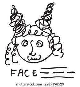 character face design in flat design style