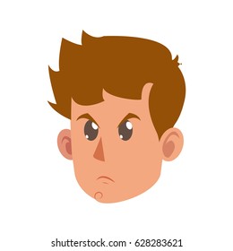 character face head boy angry