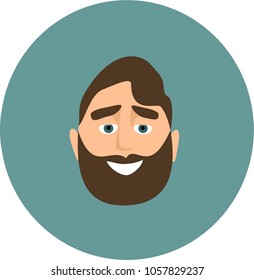 character face man avatar beard hair emotion