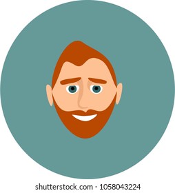 character face man avatar beard hair emotion