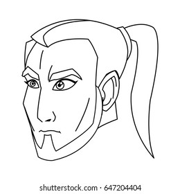 character face samurai man warrior design
