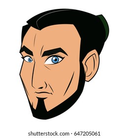 character face samurai man warrior design
