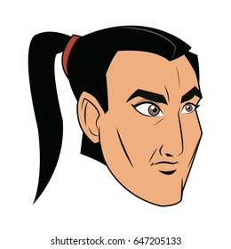 character face samurai man warrior design