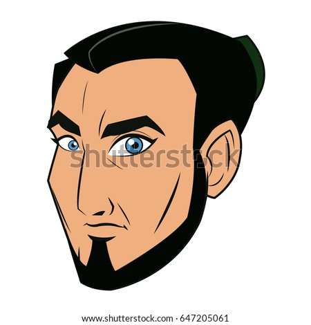 character face samurai man warrior design