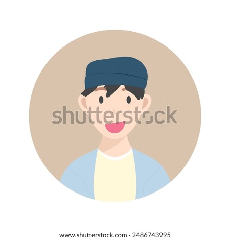 Character face vector isolated on white background, Vector illustration EPS 10