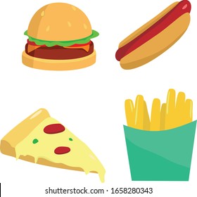 comida rápida de carácter con diseño vectorial