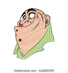 the character of fat man's face