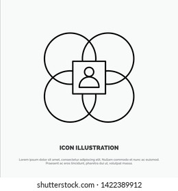 Character, Features, Human, Model, Person Line Icon Vector