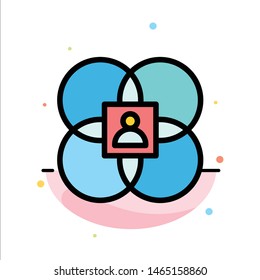 Character, Features, Human, Model, Person Abstract Flat Color Icon Template. Vector Icon Template background