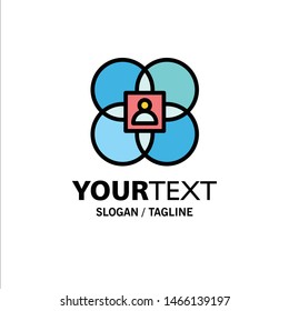 Character, Features, Human, Model, Person Business Logo Template. Flat Color. Vector Icon Template background