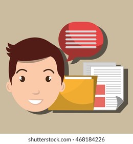 character file sheet message vector illustration graphic