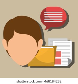 character file sheet message vector illustration graphic
