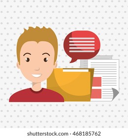 character file sheet message vector illustration graphic