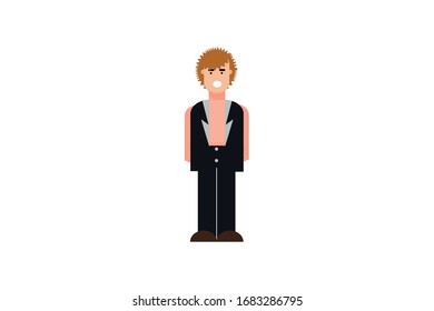 Carácter de diseño plano aislado. Dibujo vectorial de carácter plano.