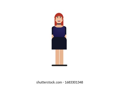 Character in flat design style isolated. Flat character cartoon vector illustration.
