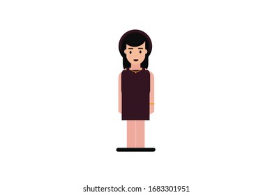 Carácter de diseño plano aislado. Dibujo vectorial de carácter plano.