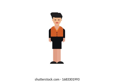 Carácter de diseño plano aislado. Dibujo vectorial de carácter plano.