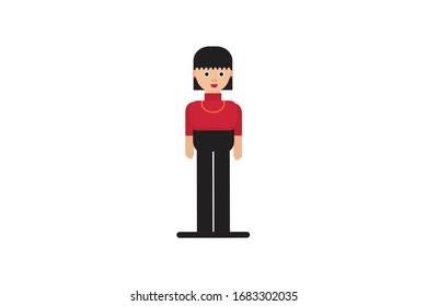 Carácter de diseño plano aislado. Dibujo vectorial de carácter plano.