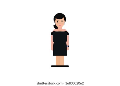 Character in flat design style isolated. Flat character cartoon vector illustration.