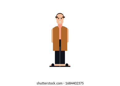 Carácter de diseño plano aislado. Dibujo vectorial de carácter plano.