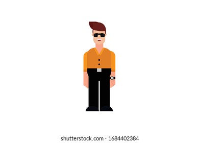 Character in flat design style isolated. Flat character cartoon vector illustration.