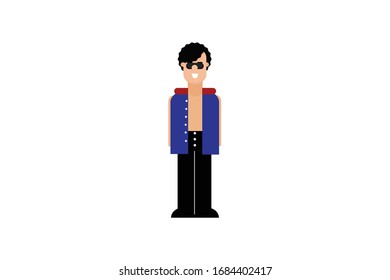 Carácter de diseño plano aislado. Dibujo vectorial de carácter plano.