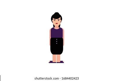 Carácter de diseño plano aislado. Dibujo vectorial de carácter plano.