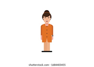 Carácter de diseño plano aislado. Dibujo vectorial de carácter plano.