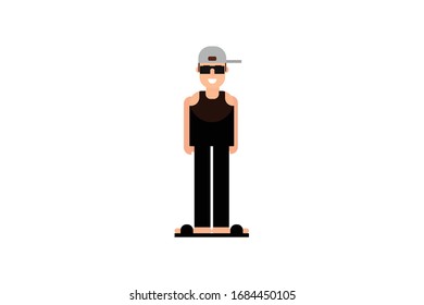 Character in flat design style isolated. Flat character cartoon vector illustration.
