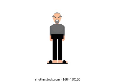 Carácter de diseño plano aislado. Dibujo vectorial de carácter plano.