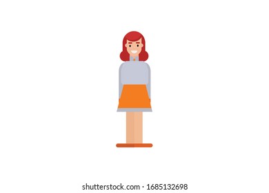Carácter de diseño plano aislado. Dibujo vectorial de carácter plano.